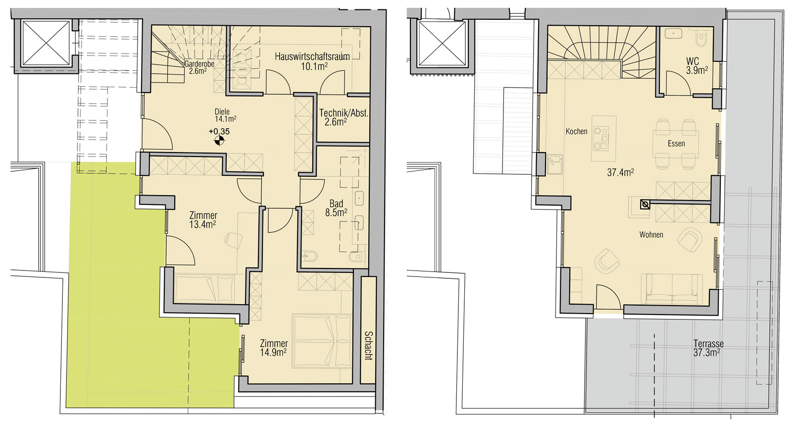 GRUNDRISS Ansitz Seefeldhof | Garden Villa Grundriss
